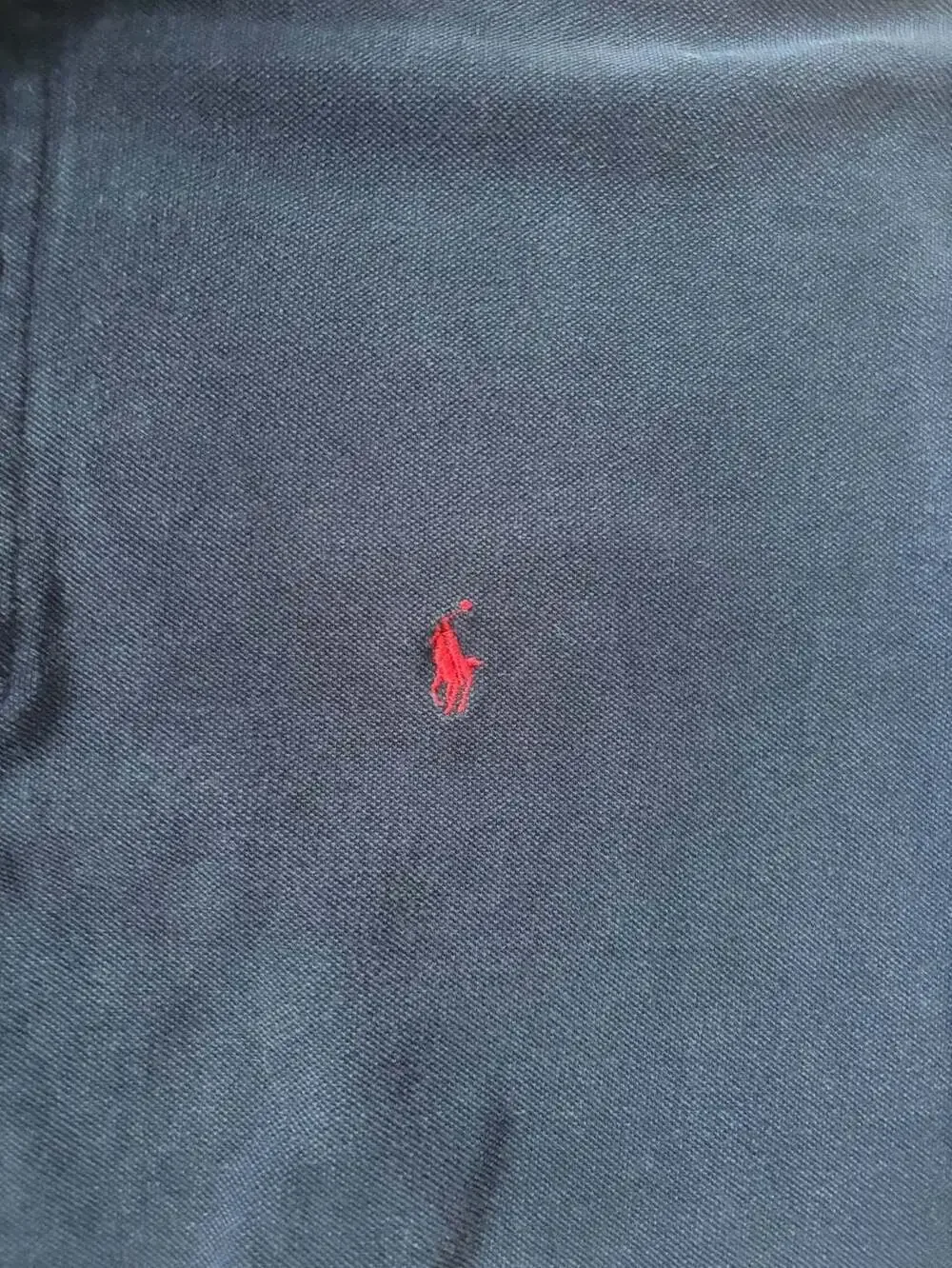 Ralph Lauren Classic Fit Navy Blue Short Sleeve Polo Shirt with Red Logo